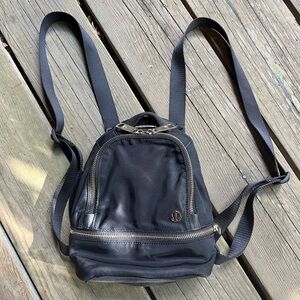 Lululemon mini backpack with gold details